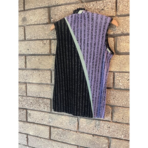 Jamie Sadock S Multicolor Sleeveless Pleated Polo Top With Snap Details 100% Pol - Picture 7 of 8